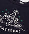 T-shirt manica lunga bebè in cotone blu SMOKING
