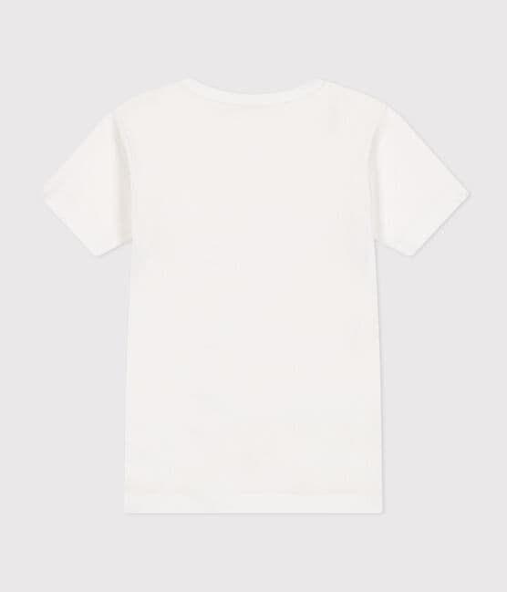 T-shirt a maniche corte in cotone bambino bianco ECUME