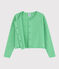 Cardigan tricot in cotone bambina verde ALOEVERA