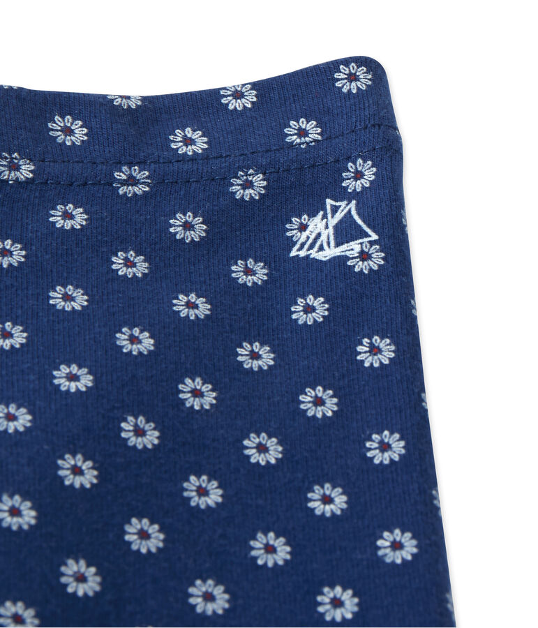 Leggings per beb&egrave; femmina stampati blu/multicolore