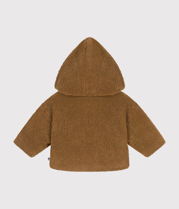 Giacca con cappuccio in sherpa neonato marrone