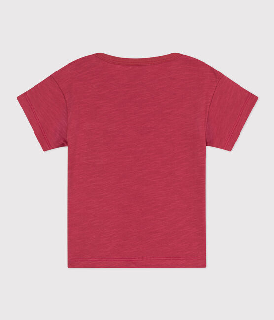T-shirt a maniche corte bebè in jersey fiammato rosa PAPI