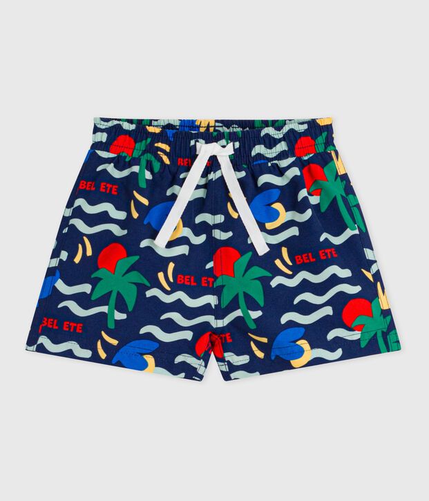 Shorts da bagno con stampa neonato blu/multicolore