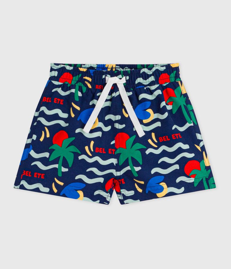 Shorts da bagno con stampa neonato blu/multicolore