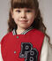 Teddy in molleton bambina - bambino rosso TERKUIT/bianco MARSHMALLOW