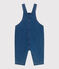 Salopette neonato in denim ed elastan a gamba lunga blu BLEU DELAVE