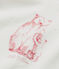 Pigiama per bambina in spugna bianco LAIT/rosa VIENNE/ MULTICO