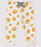 Pantalone bebè maschio in molleton bianco MARSHMALLOW/giallo BOUDOR