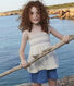 Blusa senza maniche in garza di cotone bambina