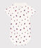 Body a maniche corte in cotone con barche stampate neonato bianco MARSHMALLOW/bianco MULTICO