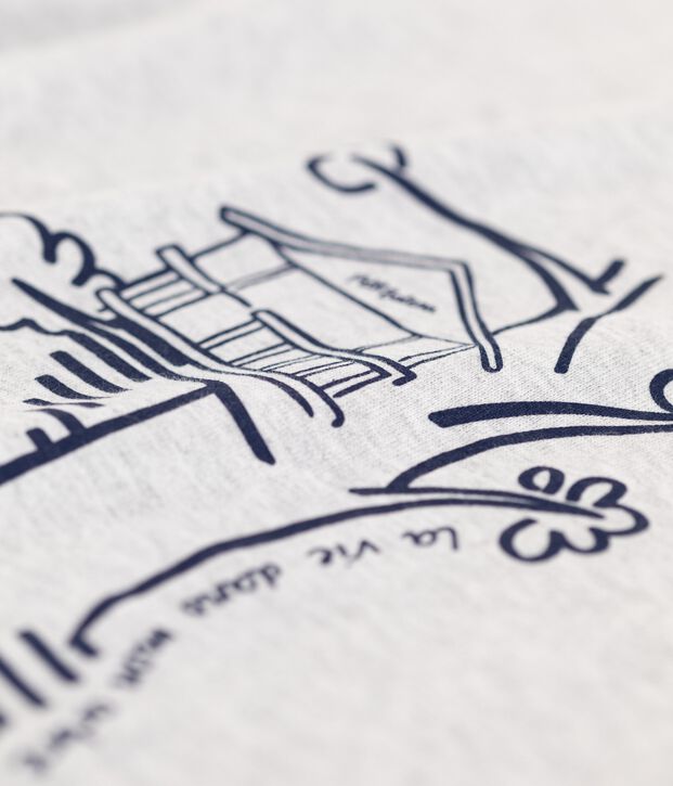 T-shirt  maniche corte in cotone bambino grigio