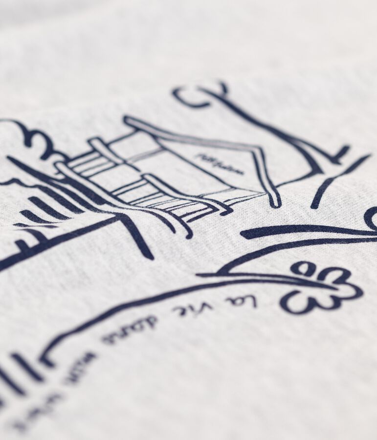 T-shirt  maniche corte in cotone bambino grigio