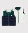 Piumino senza maniche in velluto e sherpa double face neonato blu/multicolore