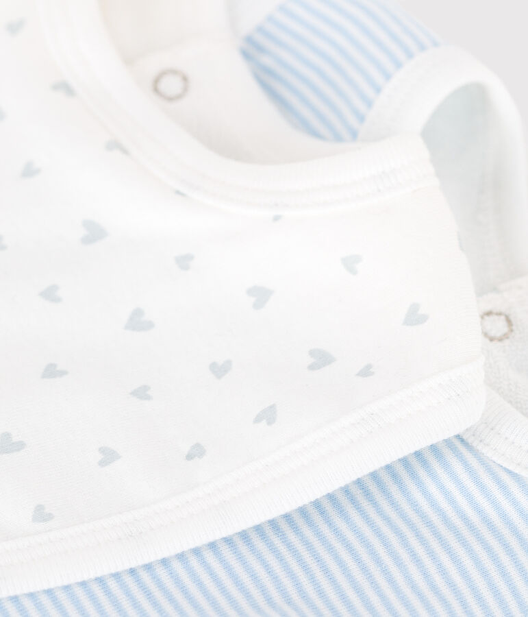 Confezione da 2 bavaglini in cotone con stampa neonato multicolore