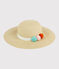 Cappello di paglia bambina rosa NATUREL