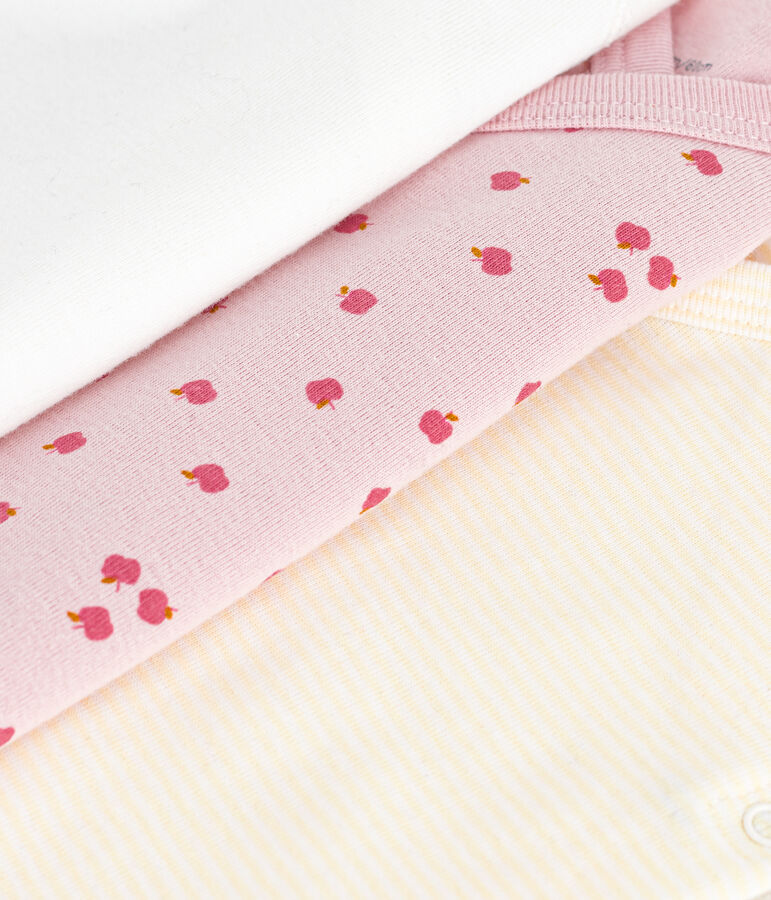 Set di body incrociati a maniche lunghe in cotone fantasia neonato multicolore