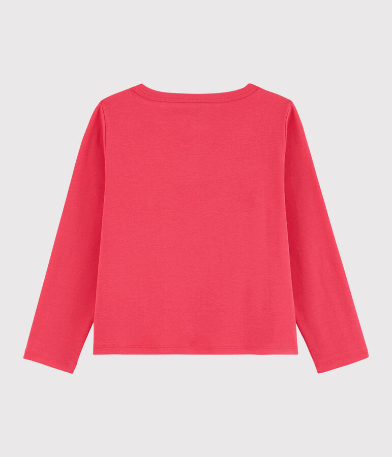 Cardigan in cotone bambina rosa GROSEILLER