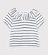 Blusa bebè a maniche corte in jersey a righe