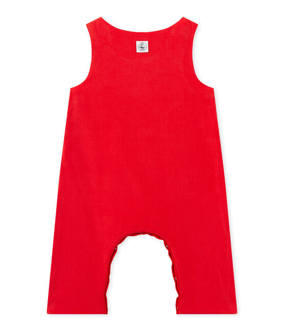Salopette per bebè maschio in velluto rosso FROUFROU