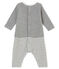 Tutina lunga vichy per bebé maschio grigio SUBWAY/bianco MARSHMALLOW
