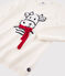 Pullover a maniche lunghe in maglia di lana e cotone bianco MARSHMALLOW/ MULTICO CN