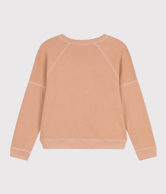 Felpa donna in cotone beige VINTAGE