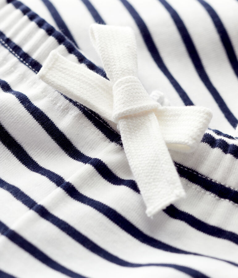 Pantaloni in cotone beb&egrave; femmina/maschio bianco/blu