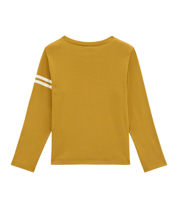 tee-shirtmaniche lunghe per bambino giallo