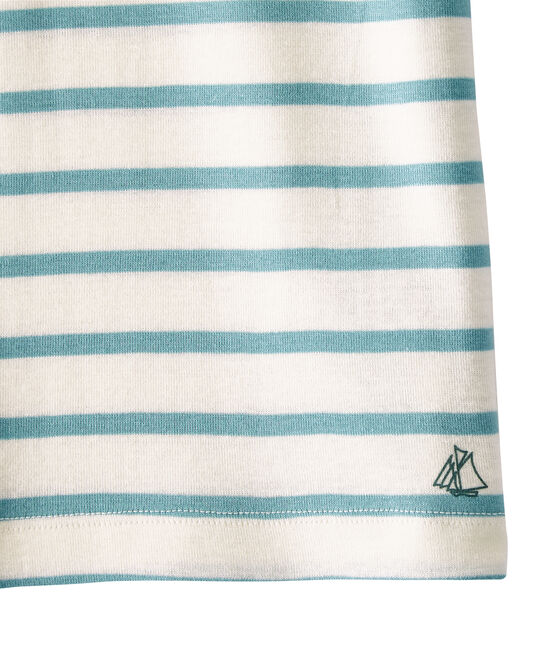 T-shirt bambina a righe marinière bianco MARSHMALLOW/blu MIMI