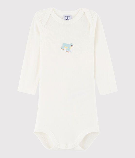 Body manica lunga bebè unisex bianco MARSHMALLOW