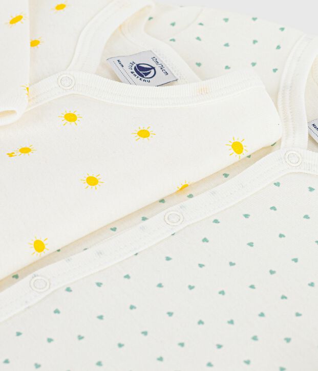 Set di pigiami in cotone con stampa neonato multicolore