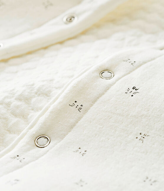 Mantella reversibile in tubique bébé unisex bianco MARSHMALLOW
