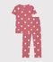 Pigiama in cotone con stampa motivo cuore bambino rosa ROSEWOOD/ AVALANCHE