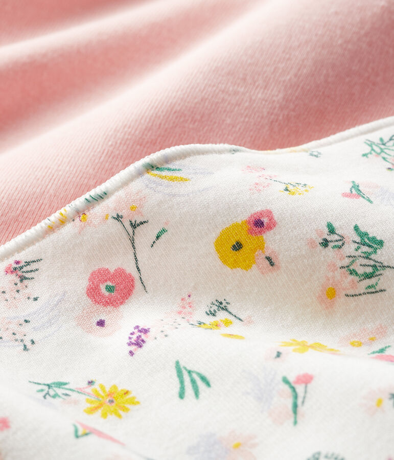 Lotto da 2 bandane-bavaglini beb&egrave; femmina multicolore