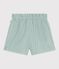 Shorts in cotone tinta unita neonato blu