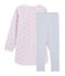 Camicia da notte bambina in velluto con leggings bianco MARSHMALLOW/bianco MULTICO