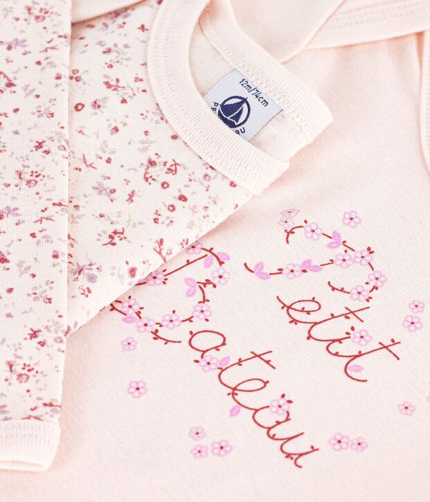 Lot de 2 bodies manches longues en coton. multicolore