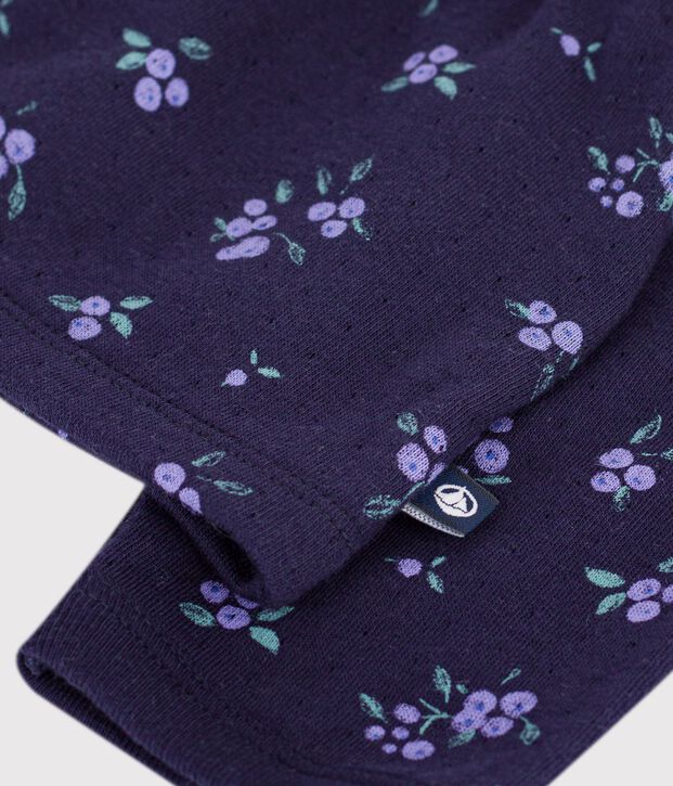 Cardigan in cotone con stampa a fiori neonata blu/multicolore