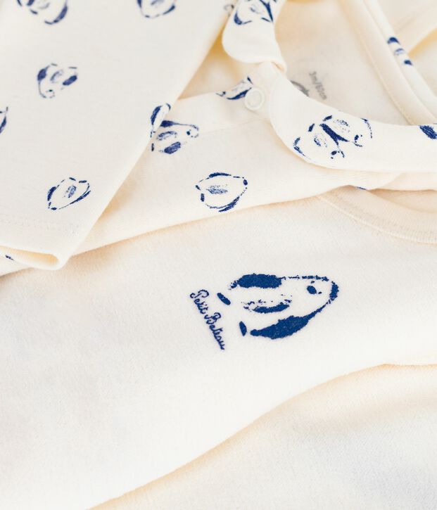 Set 3 pezzi neonato con coprispalle e body con pinguini stampati MILK