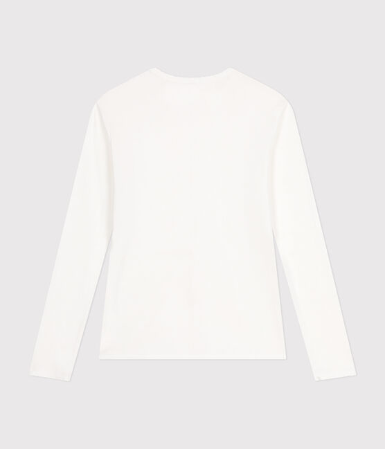 T-shirt L'ICONIQUE cocotte in cotone Donna bianco ECUME