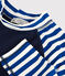 T-shirt da bagno anti-UV ricilata Donna blu SURF/bianco MARSHMALLOW