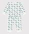 Pigiama in cotone con apertura senza automatici e balene neonato verde MARSHMALLOW/ DRAGONFLY
