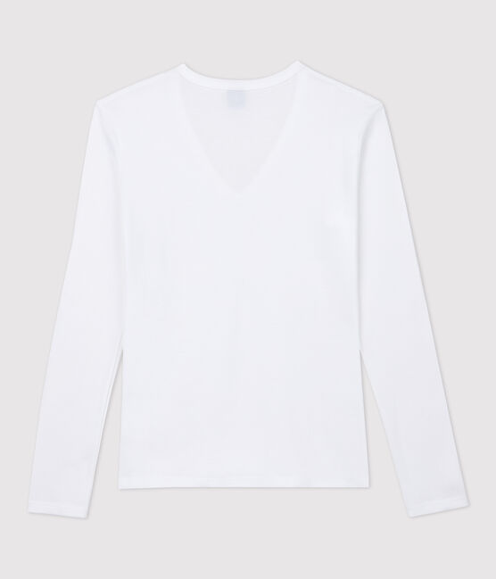 T-shirt scollo a V iconica Donna bianco ECUME