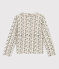 T-shirt bambina a maniche lunghe in cotone a fiori bianco AVALANCHE/ MULTICO