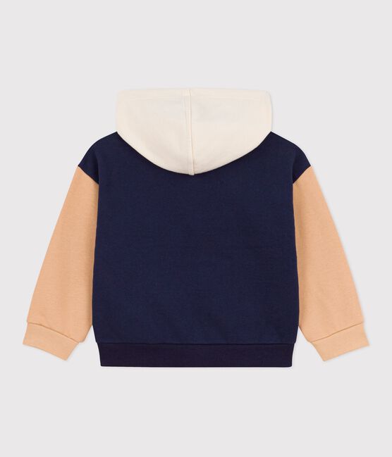 Felpa con cappuccio bambino blu SMOKING/bianco MULTICO