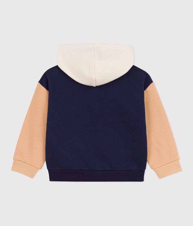 Felpa con cappuccio bambino blu/multicolore