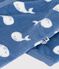 Tutina imbottita in pile con balene stampate neonato blu/bianco