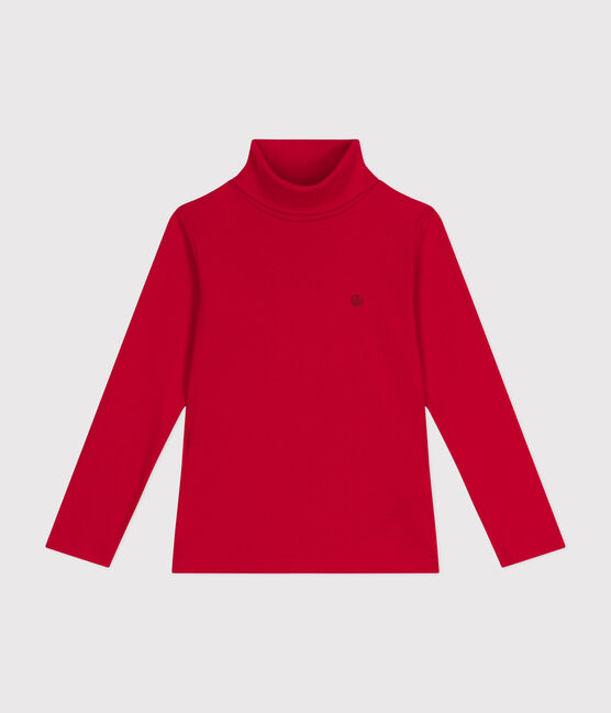 Dolcevita in cotone bambina/bambino rosso CORRIDA
