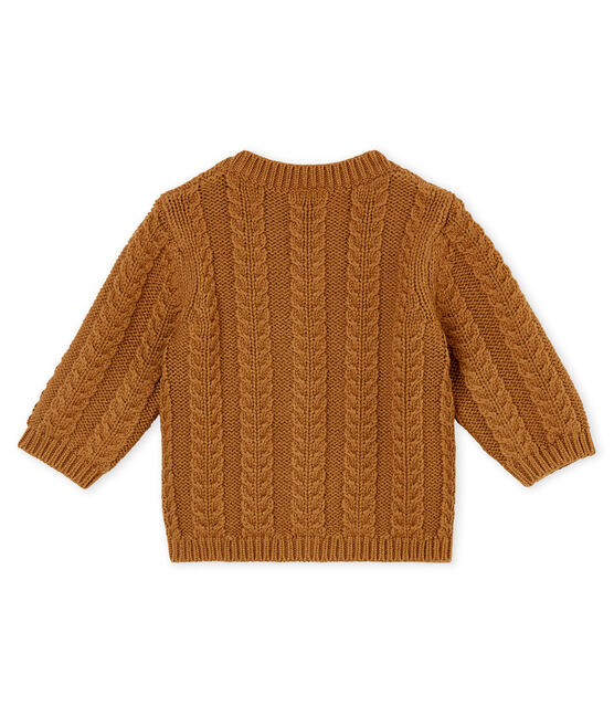 Cardigan in tricot lana e cotone per bebé unisex marrone BRINDILLE