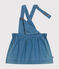 Abito smanicato in denim leggero per bebè blu DENIM CLAIR